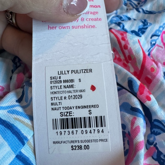 Lilly Pulitzer Vibrant Blue and Pink Maxi Dress - Picture 4 of 4
